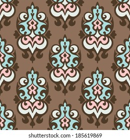 vintage damask seamless vector background