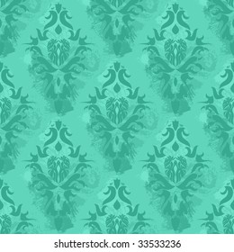 Vintage damask wallpaper , vector seamless pattern