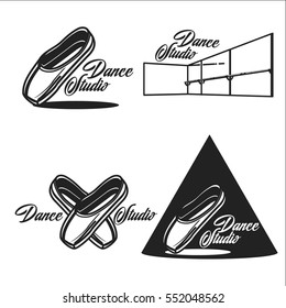 Vintage dance studio emblems