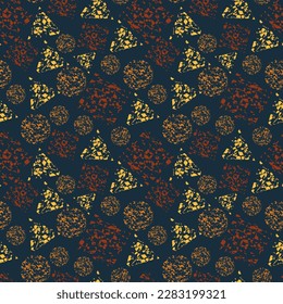 Vintage dark spotted seamless pattern. Vector illustration for print, fabric, cover, packaging, interior decor, blog decoration and other your projects.
