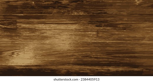 Vintage dark wood background. Old vintage wood texture. Vector illustration