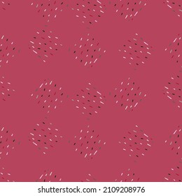 Vintage dashes seamless pattern. Minimalist decoration background. Repeated texture in doodle style for fabric, wrapping paper, wallpaper, tissue. Vector illustration.