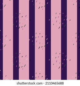 Vintage dashes seamless pattern. Minimalist decoration background. Repeated texture in doodle style for fabric, wrapping paper, wallpaper, tissue. Vector illustration.