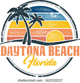 Vintage Daytona Beach Florida USA Vacation Stamp