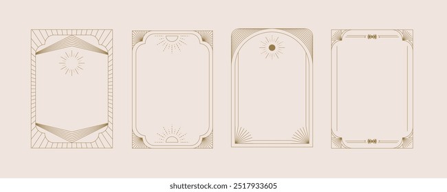 Vintage deco frame. Abstract decoration template for a4 vertical design