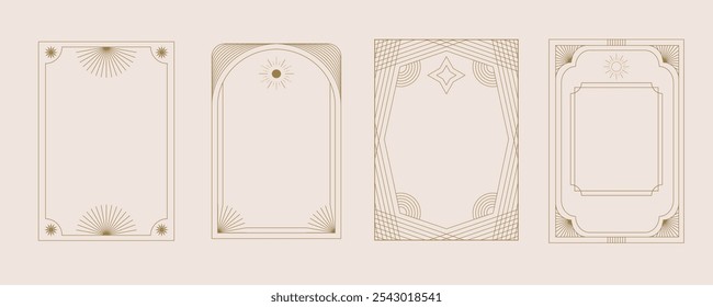 Vintage deco frame. Abstract decoration template for a4 vertical design