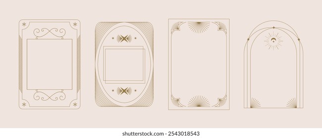 Vintage deco frame. Abstract decoration template for a4 vertical design