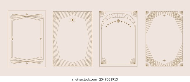 Quadro deco vintage. Modelo de decoração abstrata para design vertical a4