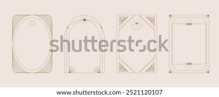 Vintage deco frame. Abstract decoration template for a4 vertical design