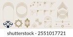 Vintage deco frame and border. Abstract decoration object element