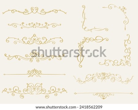 Vintage decor elements. Decoration for wedding album or restaurant menu. Calligraphic design elements