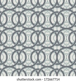 Vintage decor seamless pattern, geometric vector background.