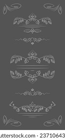 Vintage decor, wedding frame design elements. Vector set for cards, posters, invitation cards for celebrations, ceremonies, parties, etc. vintage. Vector illustration