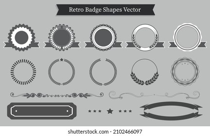 Vintage Decoration badge frame and element 2 vector