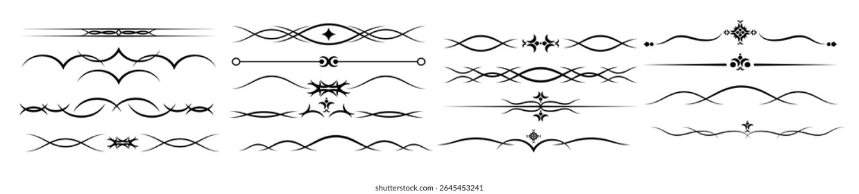 Vintage decoration calligraphic ornament corners.