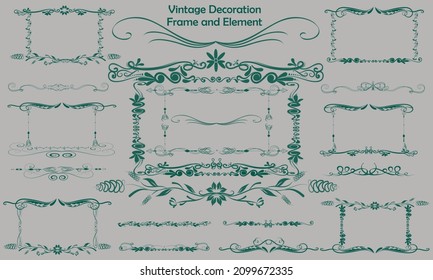 Vintage Decoration frame and element collections