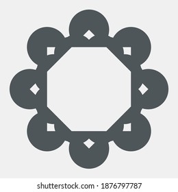 Recorte de calidad vectorial de cuadro de decoración de vintage