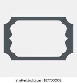Vintage decoration frame quality vector illustration cut