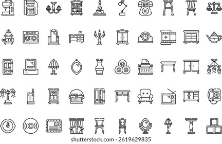 Vintage decoration icons Simple vector icon. Illustration symbol design template for web mobile UI element. 