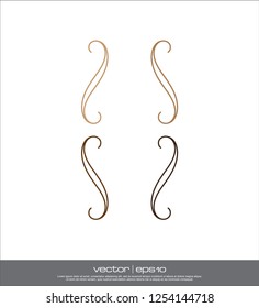 vintage decoration ornaments, design wedding emblems