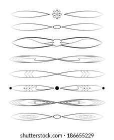 Vintage decoration set vector.