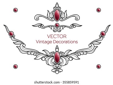 Vintage decoration. Vector illustration