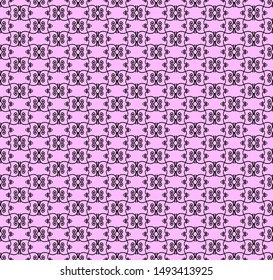 Vintage decorative black pattern on a pink background