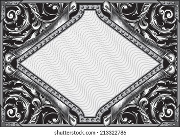 Vintage decorative blank