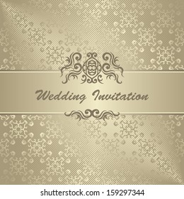 Vintage decorative border. Seamless background in pastel colors. Can be used as wedding invitation   