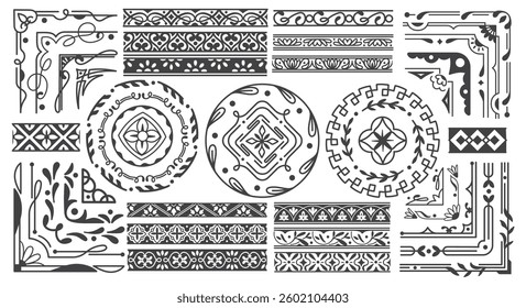 Vintage Decorative Borders and Frames – Classic Floral and Geometric Patterns