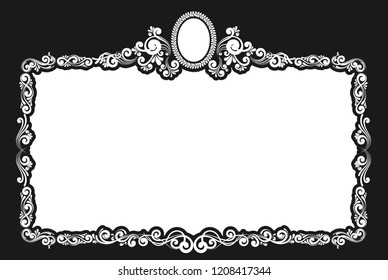 Vintage decorative calligraphic border. Template for greeting cards, diplomas, certificates and menu.