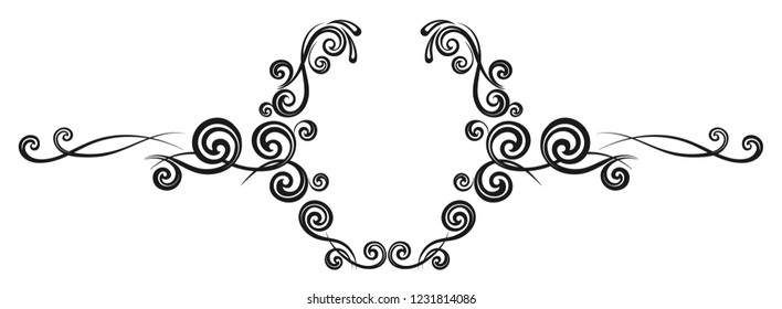 Vintage decorative calligraphic border. Template signage, logos, labels, stickers, cards. Classic design elements for greeting cards, diplomas, certificates and awards. Graphic design page.