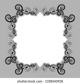 Vintage decorative calligraphic border. Template for greeting cards, diplomas, certificates and menu.