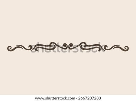 Vintage decorative calligraphic monogram divider design elements for wedding invitations