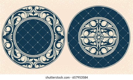 Vintage decorative design elements