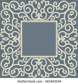 Vintage decorative element. Calligraphic frame. Vector illustration