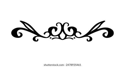 Vintage decorative element. Hand drawn vector illustration for design and decoration. Vintage dividers, frames, swashes and flourishes.