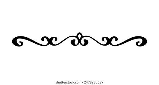 Vintage decorative element. Hand drawn vector illustration for design and decoration. Vintage dividers, frames, swashes and flourishes.
