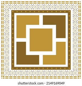 Vintage-Dekorationselement. Orientalisches Muster, Vektorgrafik. Farbbuchseite. Nahtlose abstrakte geometrische Muster. Vektorgrafik.