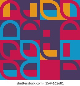 Vintage decorative element. Typographic vector illustration. Banner, poster template. Color geometric pattern. Vintage retro style. Abstract modern geometric background. Vector illustration design.