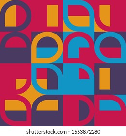 Vintage decorative element. Typographic vector illustration. Banner, poster template. Color geometric pattern. Vintage retro style. Abstract modern geometric background. Vector illustration design.
