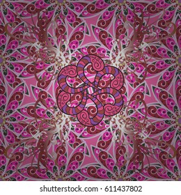 Vintage decorative elements. Abstract Mandala. Oriental colored pattern on colorful background. Vector illustration. Islam, Arabic, Indian, turkish, pakistan, chinese, ottoman motifs.