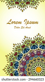 Vintage decorative elements. Background in mandala design