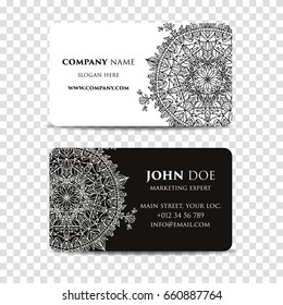 Vintage decorative elements. Business Cards. Ornamental floral. Oriental pattern, vector illustration. Islam, Arabic Indian turkish