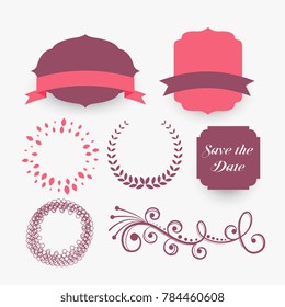 vintage decorative elements collection design
