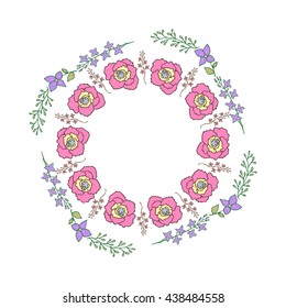 Vintage decorative elements, floral  border
