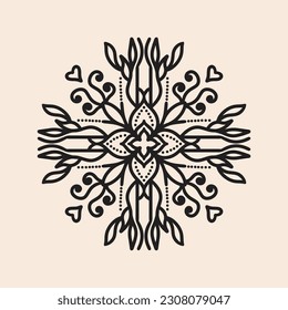 Vintage decorative elements. Flower Mandala. Oriental pattern, vector illustration. Luxury mandala background with golden arabesque pattern Arabic Islamic east style. Hand drawn background.