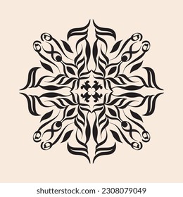 Vintage decorative elements. Flower Mandala. Oriental pattern, vector illustration. Luxury mandala background with golden arabesque pattern Arabic Islamic east style. Hand drawn background.