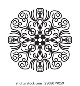 Vintage dekorative Elemente. Blume Mandala. Orientalisches Muster, Vektorgrafik. Luxuriöser Mandalahintergrund mit goldenem arabischen Muster arabisch-islamischer Oststil. Handgezeichnet Hintergrund.