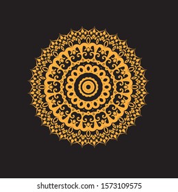 Vintage decorative elements. Gold and black. 
